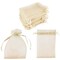 100 Pieces 4x6 Inch Mini Sheer Drawstring Organza Transparent Bags Jewelry Sack Pouches for Wedding, Party Decorations, Arts & Crafts Gifts (Ivory)